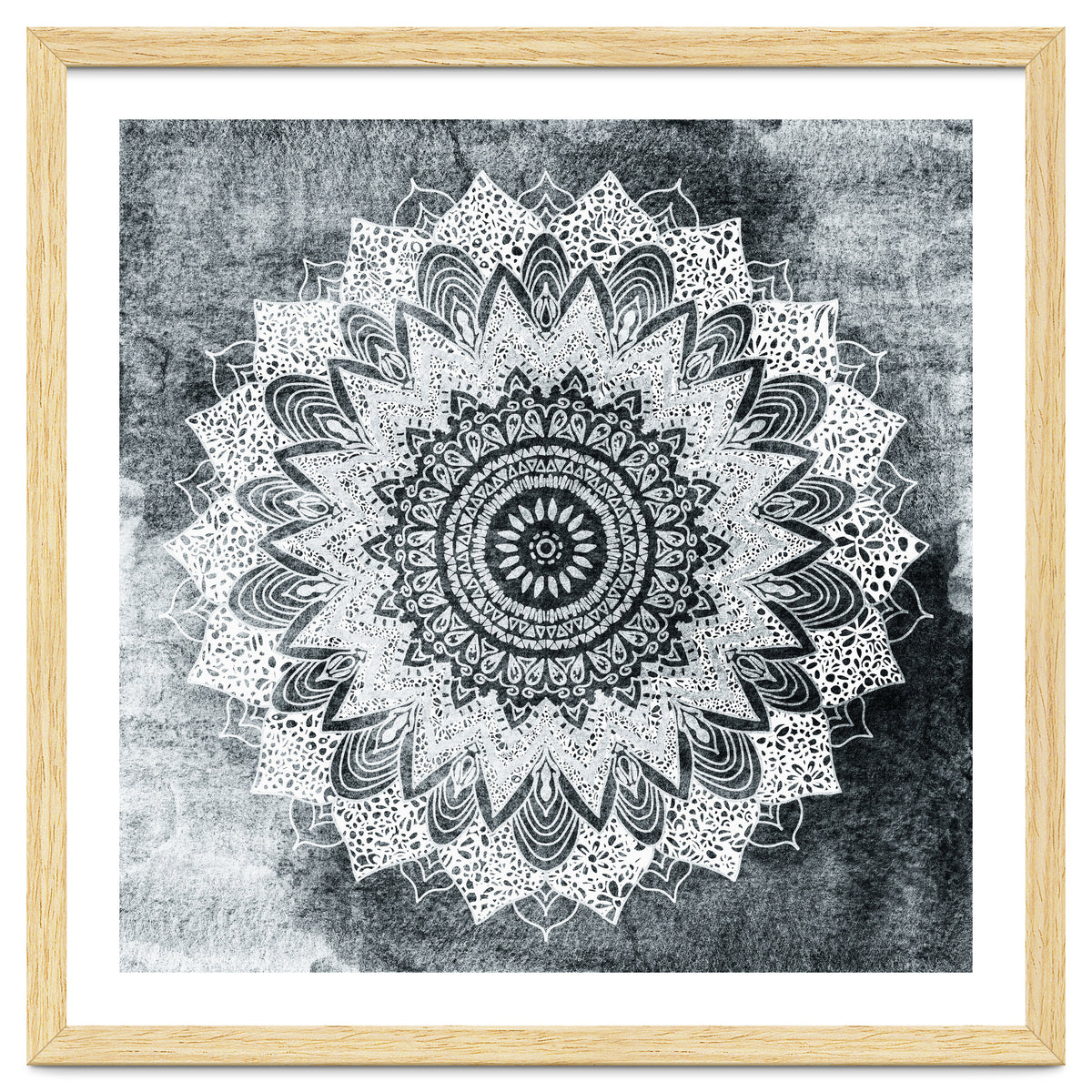 Bohochic Mandala In Gray