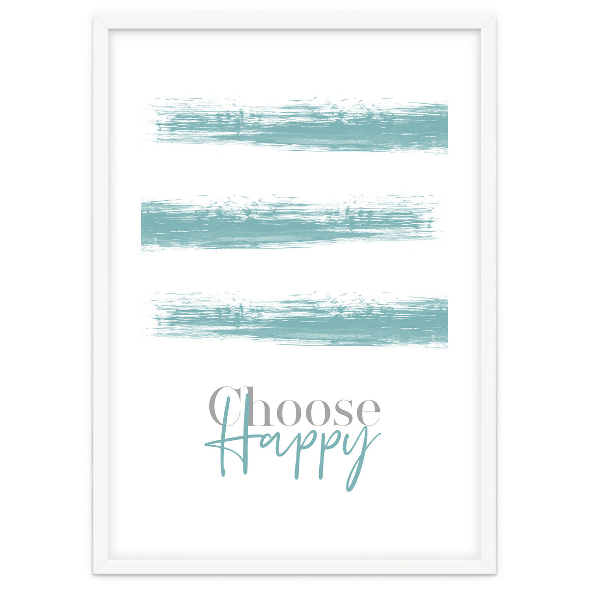 Text Art CHOOSE HAPPY | turquoise