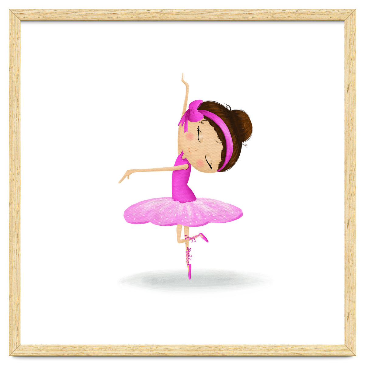 Adorable Twirling Ballerina Nursery Print
