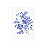 Protea Floral | Blue (Print Only) thumbnail