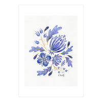 Protea Floral | Blue (Print Only)