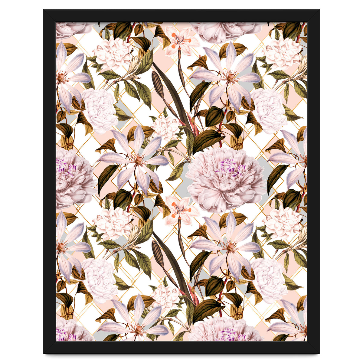 Pink flowering in geometric