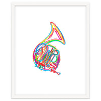 Watercolor French Horn