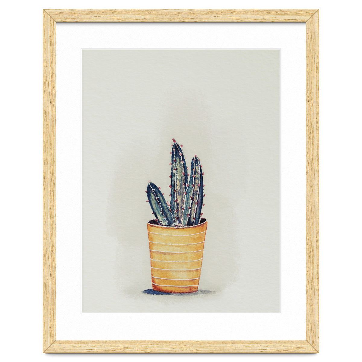 Cactus in yellow pot