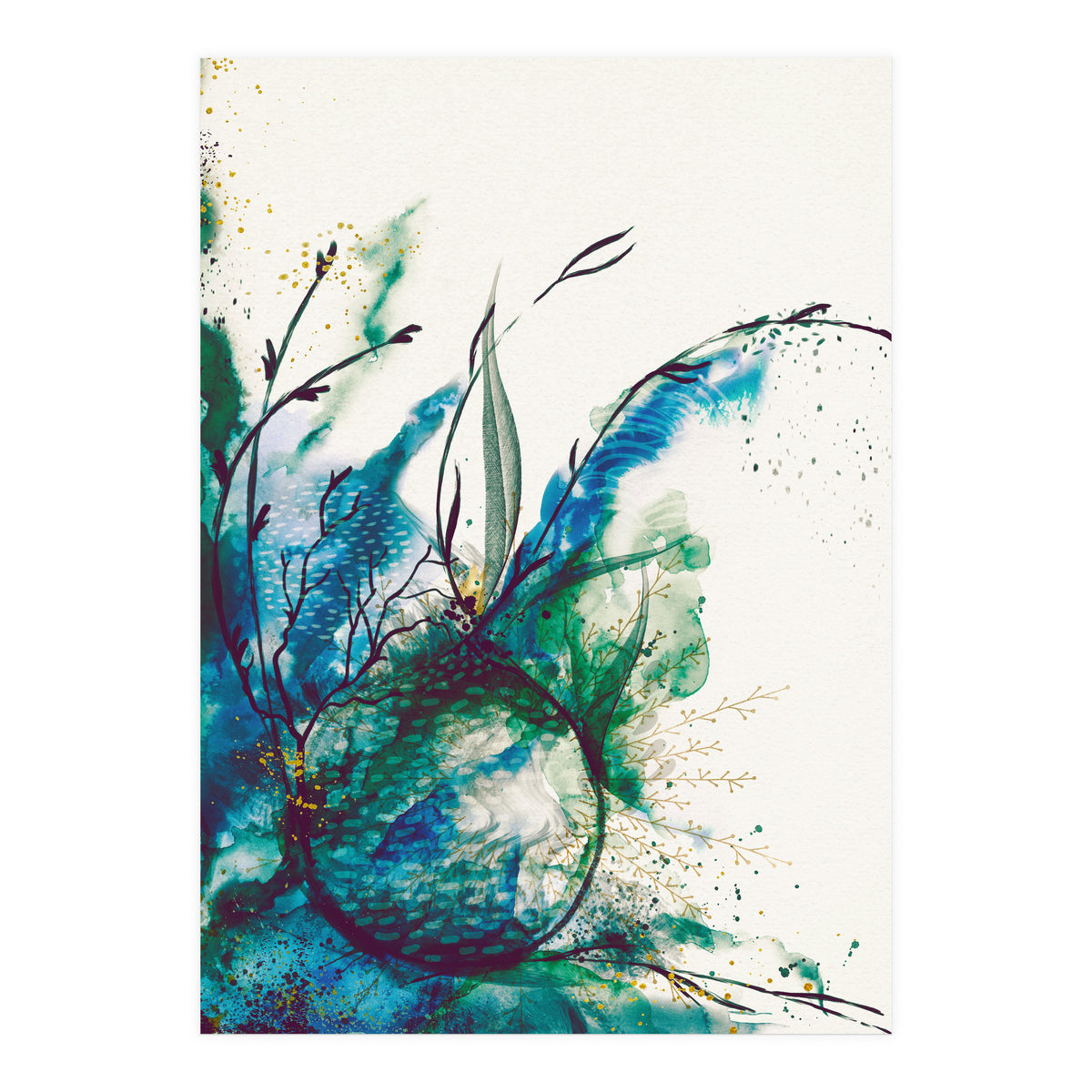 Abstract Sea Watercolour (Print Only)