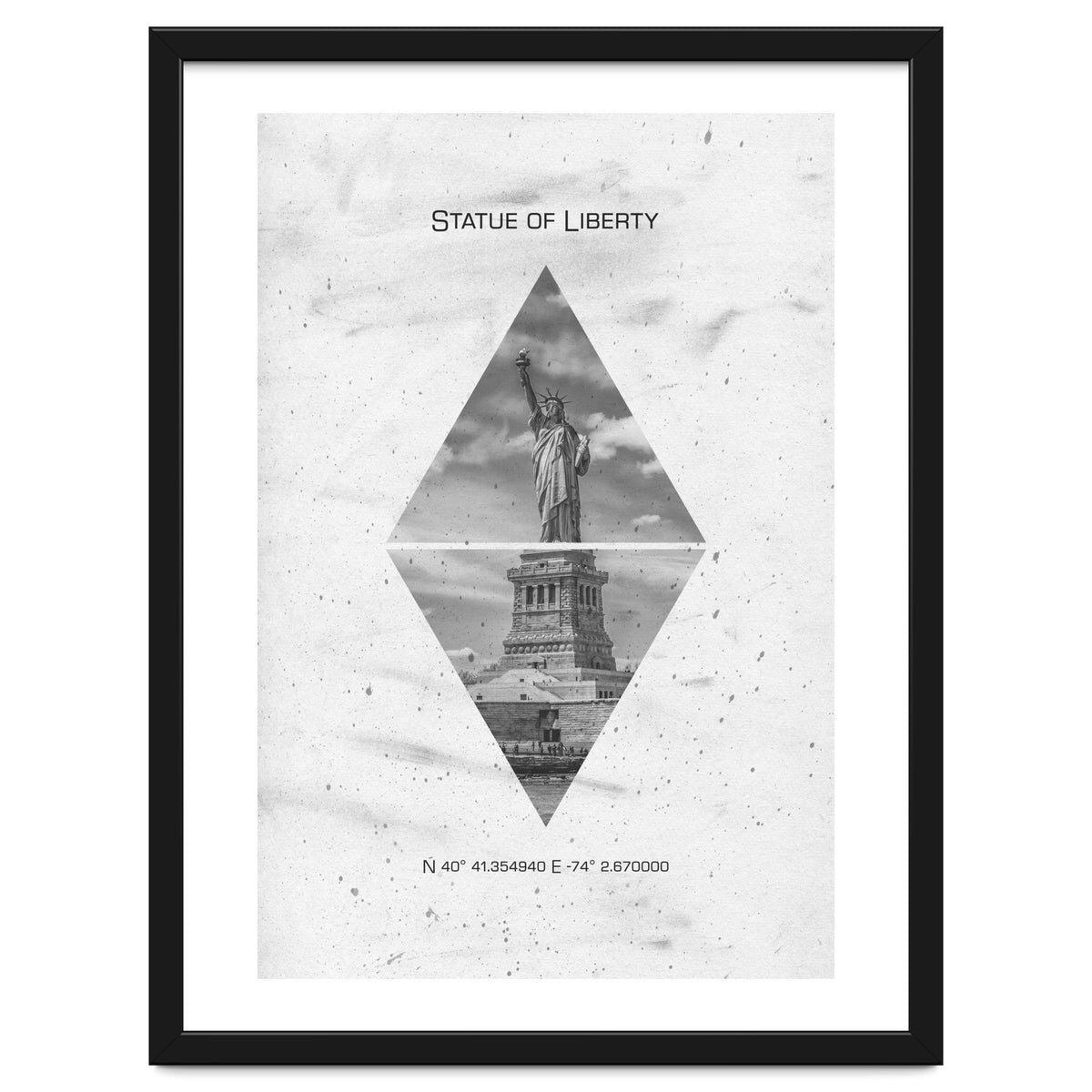 Coordinates NEW YORK CITY Statue of Liberty