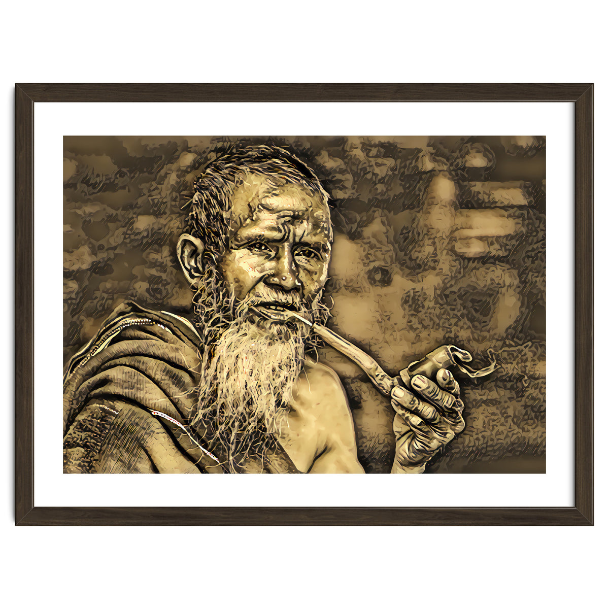 Old Man with Pipe