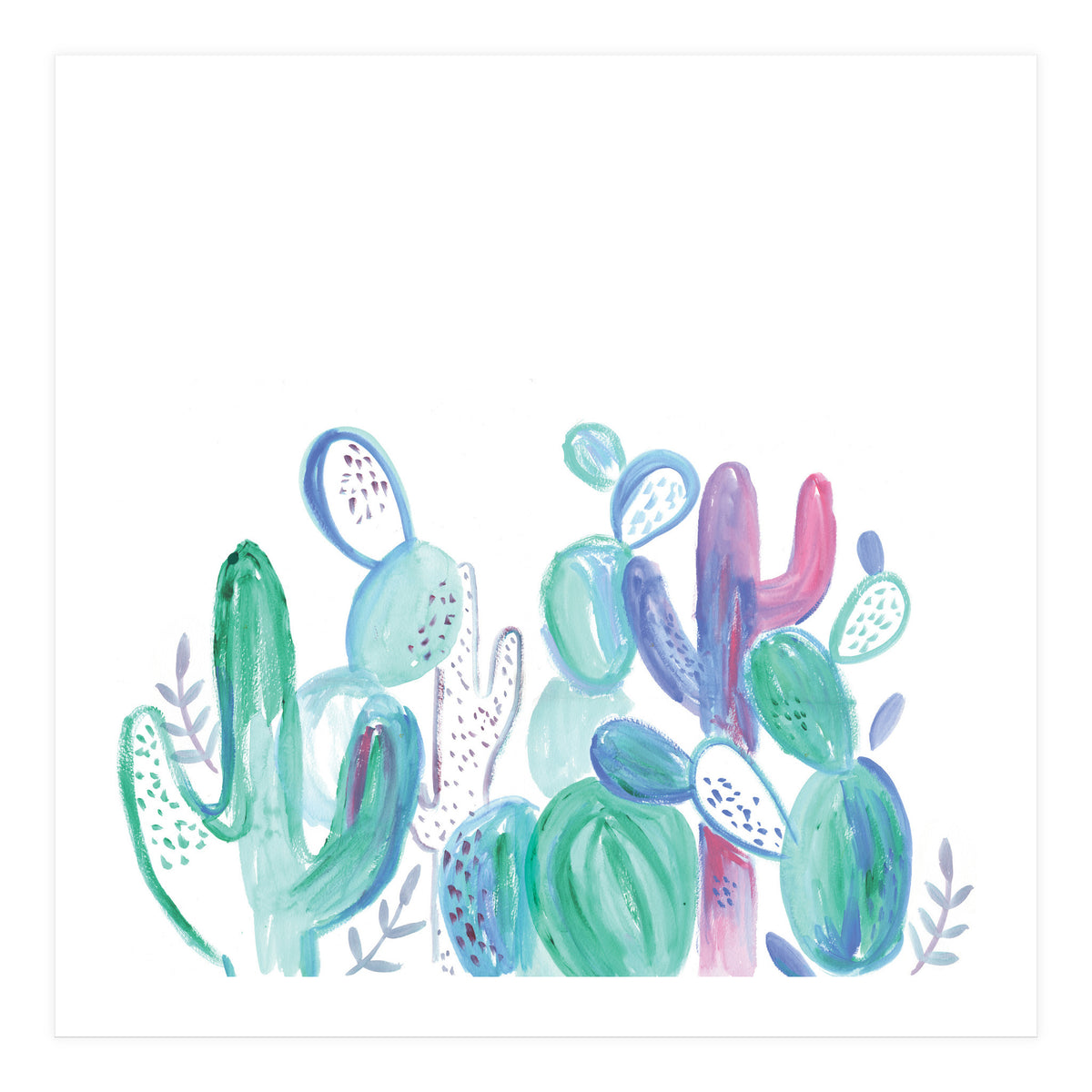 Abstract Cacti (Print Only)