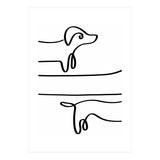 One Line Art Dachshund  (Print Only) thumbnail