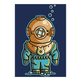 Cute Deep Sea Diver (Print Only) thumbnail