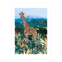 Giraffe in the tropical savanna (Print Only)