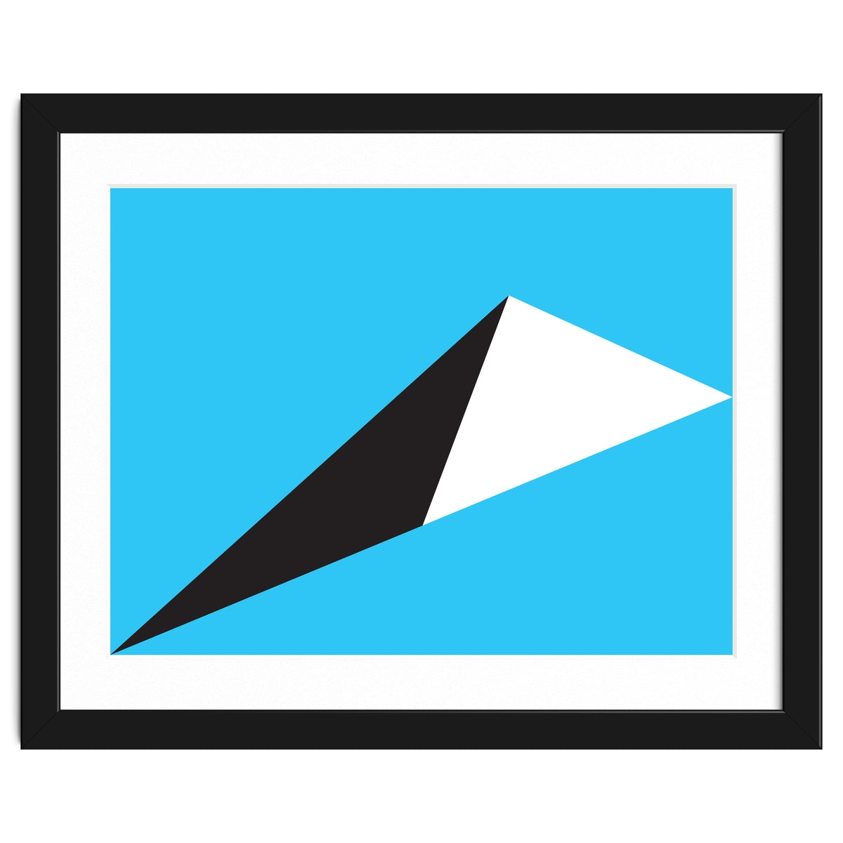 Geometric Shapes No. 70 - sky blue & black