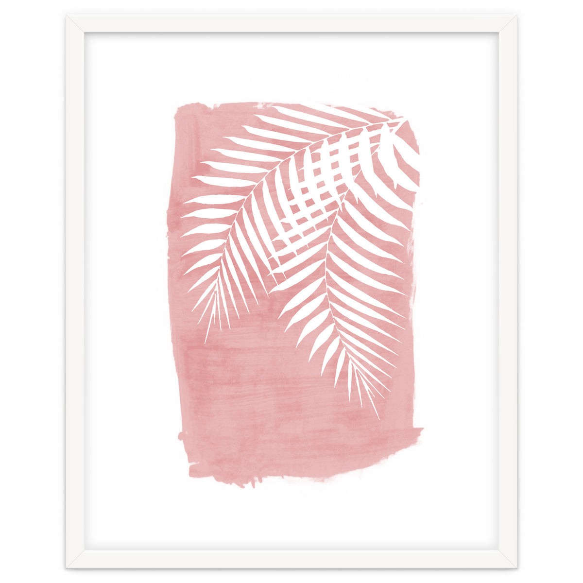 Palm Leaves On Pink