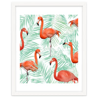 Flamingo And Mint Palm