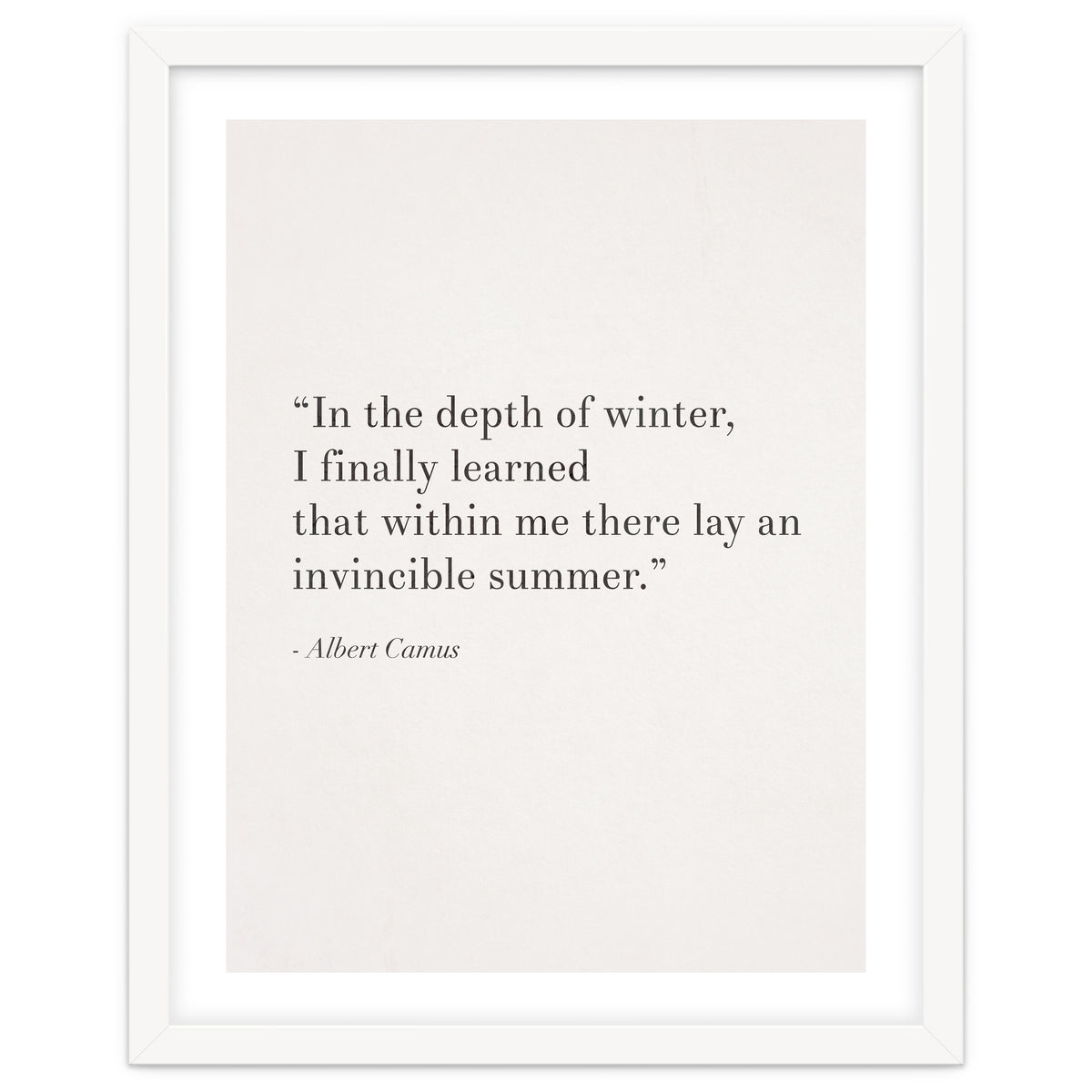 An Invincible Summer By Camus, White