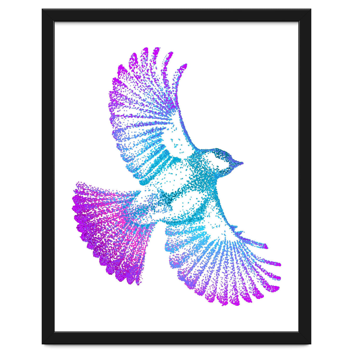 Flying Bird in Electric Blue