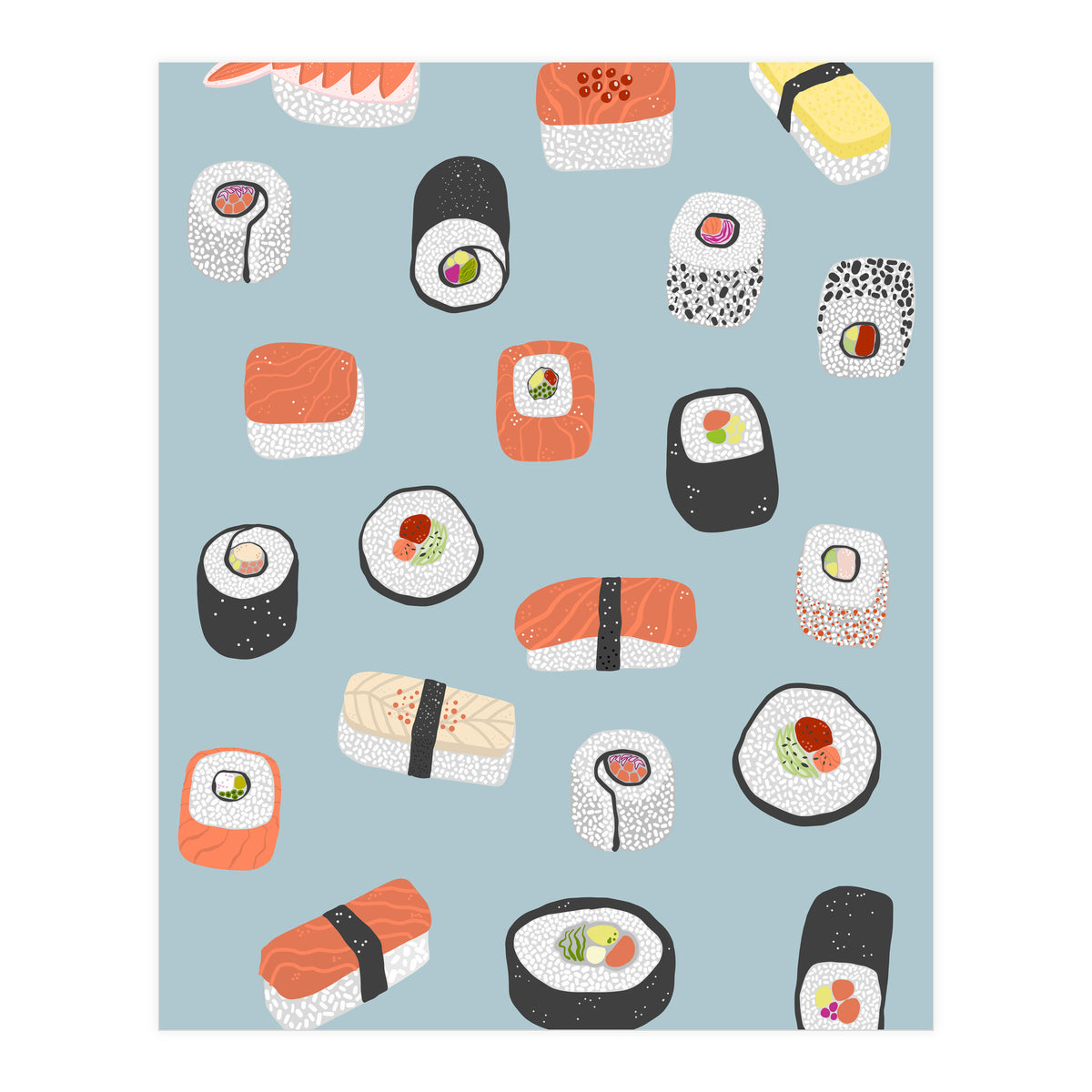 Sushi Roll Maki Nagiri Food Art (Print Only)