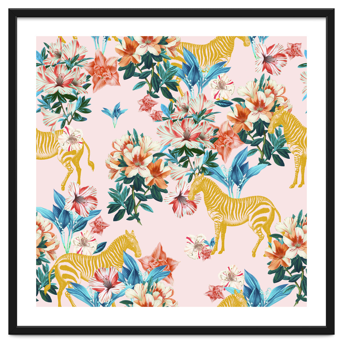 Floral And Zebras