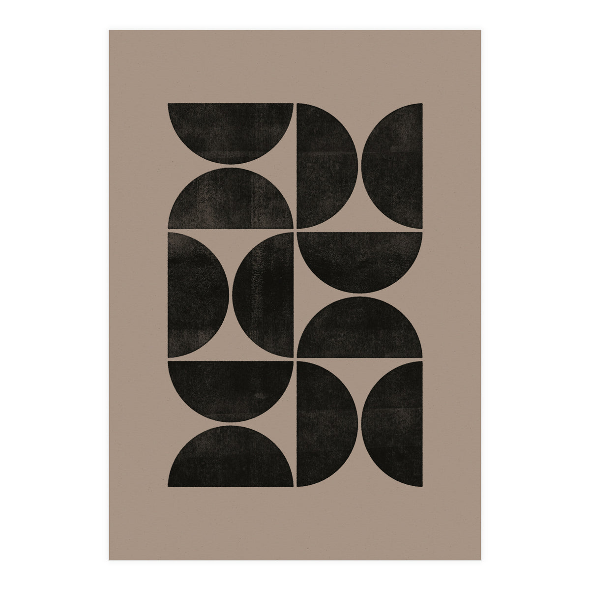 Mid-Century Modern No.24 - Woodblock Print (Print Only)