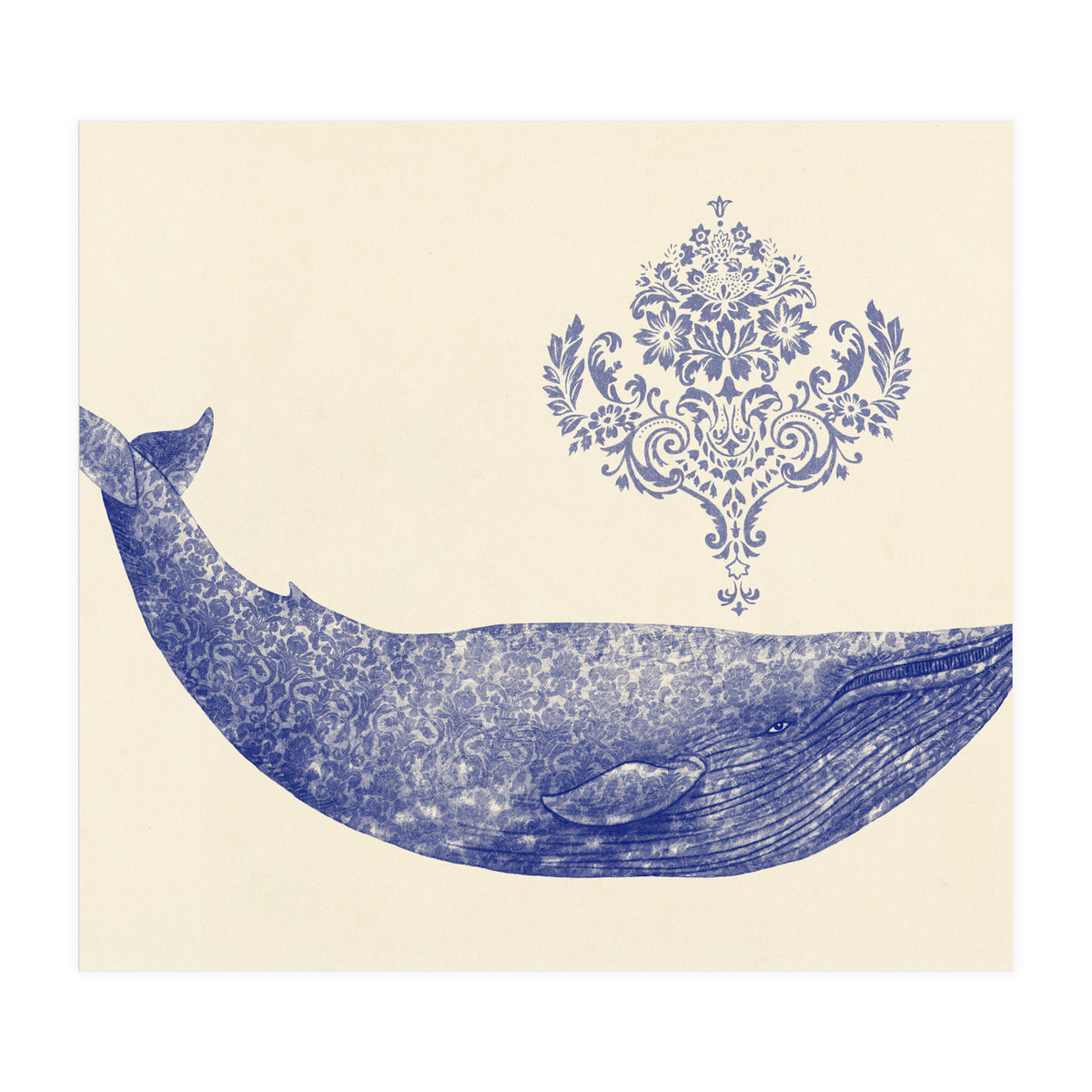 Damask Whale (Print Only)