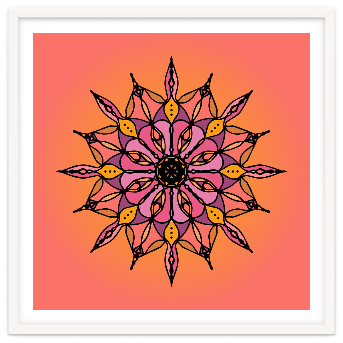 SUNSET CORAL MANDALA