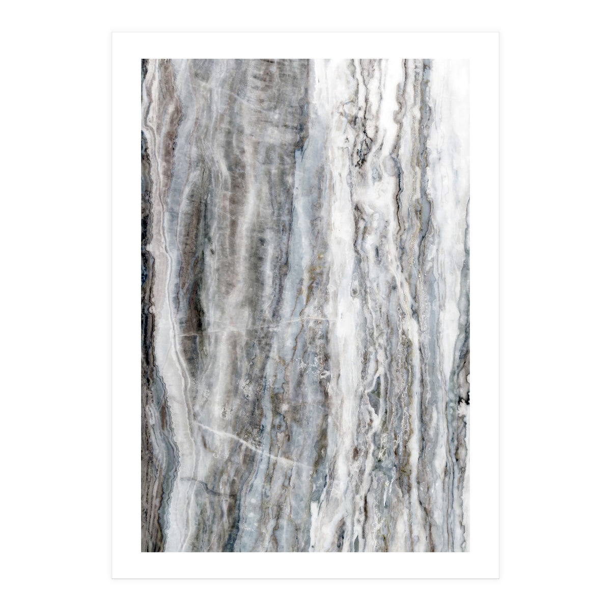 Marble Landscape II Blue and White (Print Only)