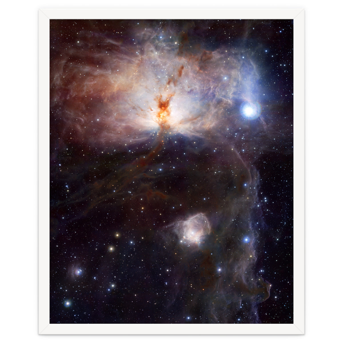 The Hidden Fires of the Flame Nebula