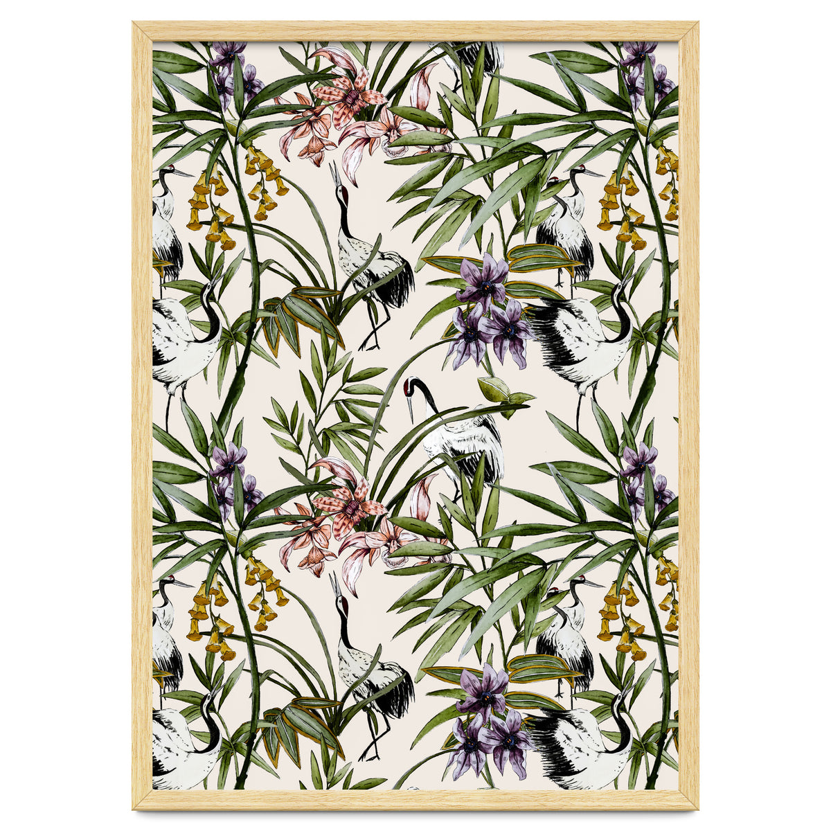 Asian crane pattern - 02