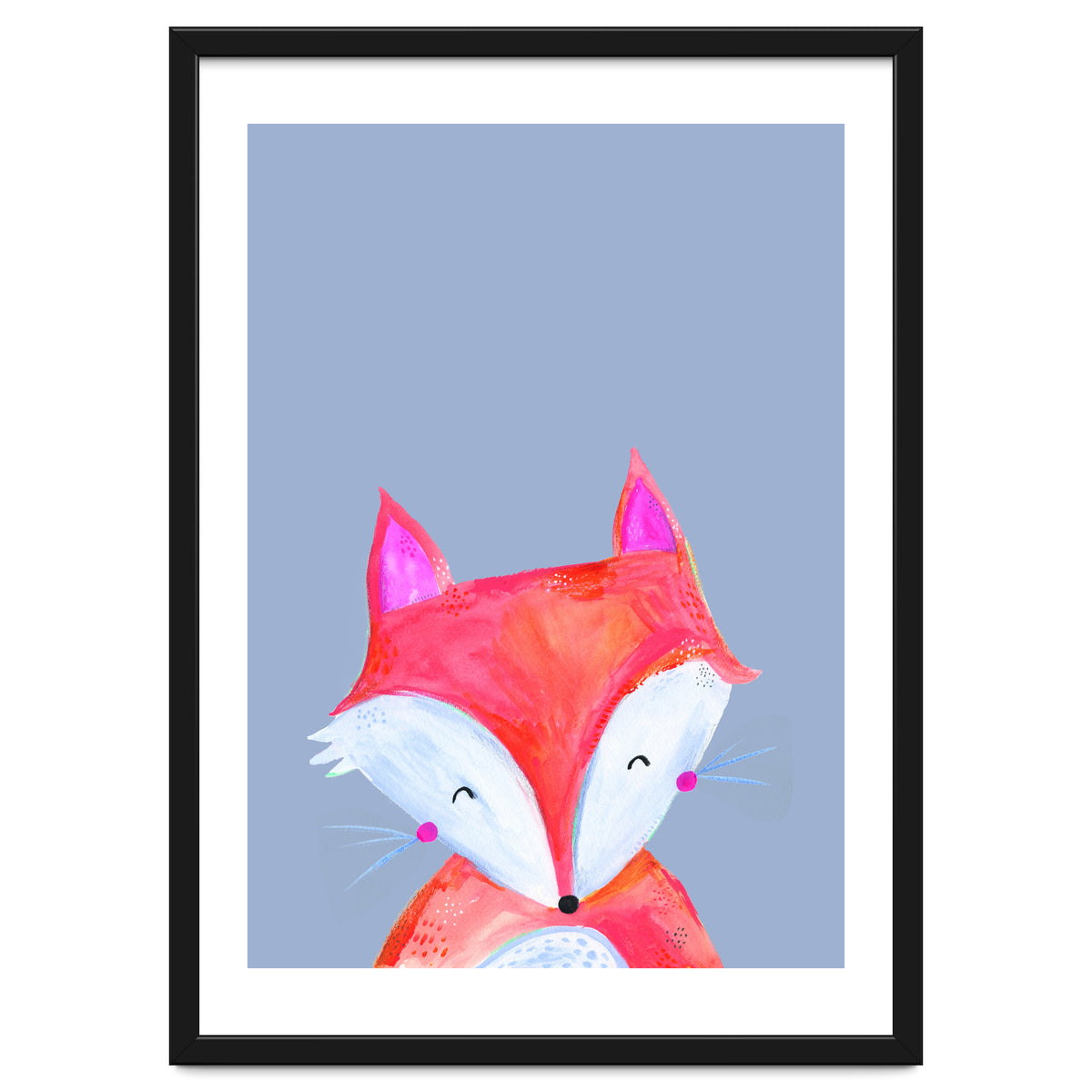 Woodland Fox On Grey