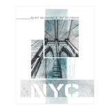 NYC Brooklyn Bridge Details | turquoise marble (Print Only) thumbnail