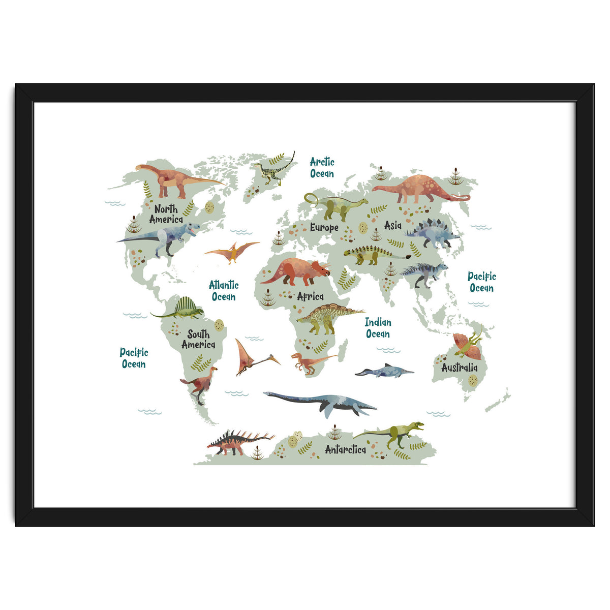 Dinosaur World Map