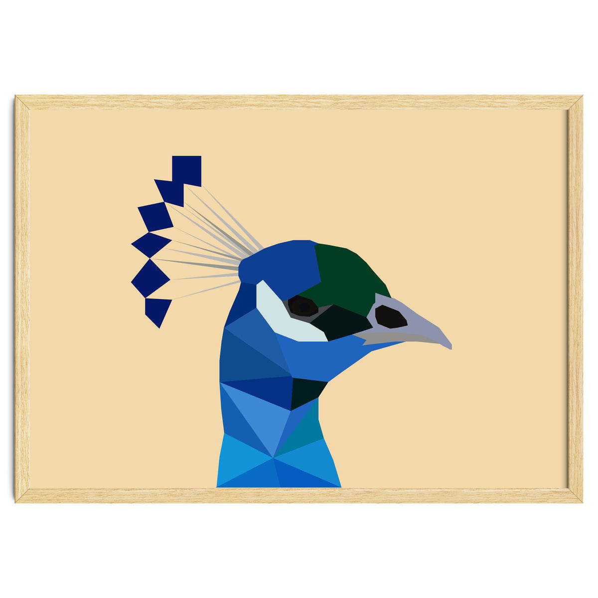 Peacock Low Poly Art