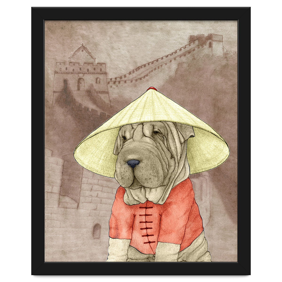 Sharpei With The Great Wall