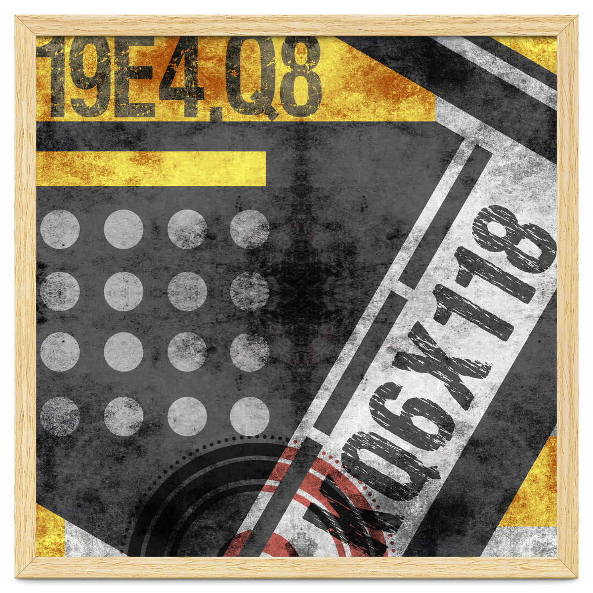 Abstract Industrial Black And Yellow