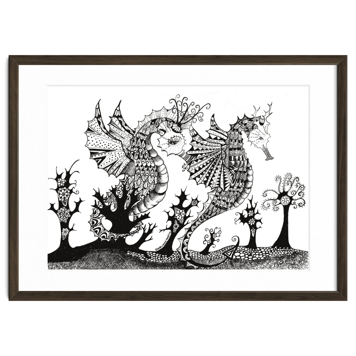 Seahorse Dragons Mystical Home