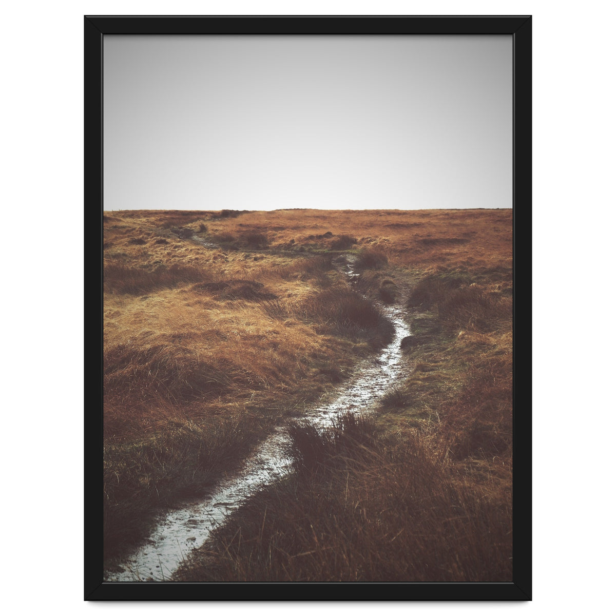 Bleak winter landscape of Saddleworth Moor