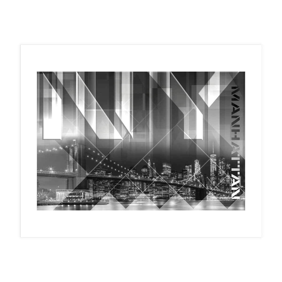 Modern Art BROOKLYN BRIDGE & SKYLINE (Print Only)