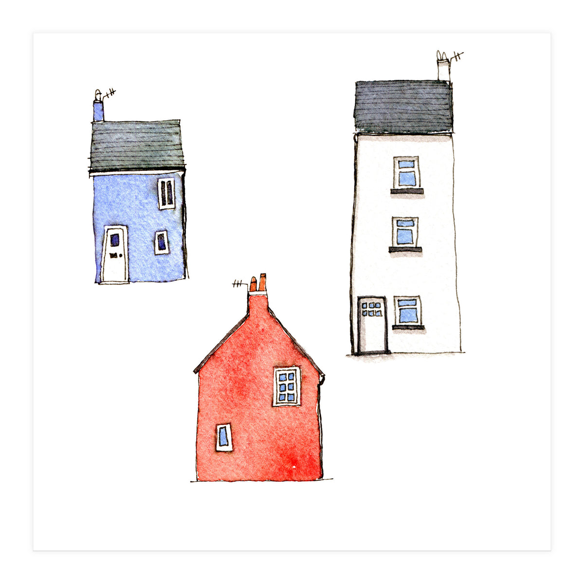 Cottages in Devon (Print Only)