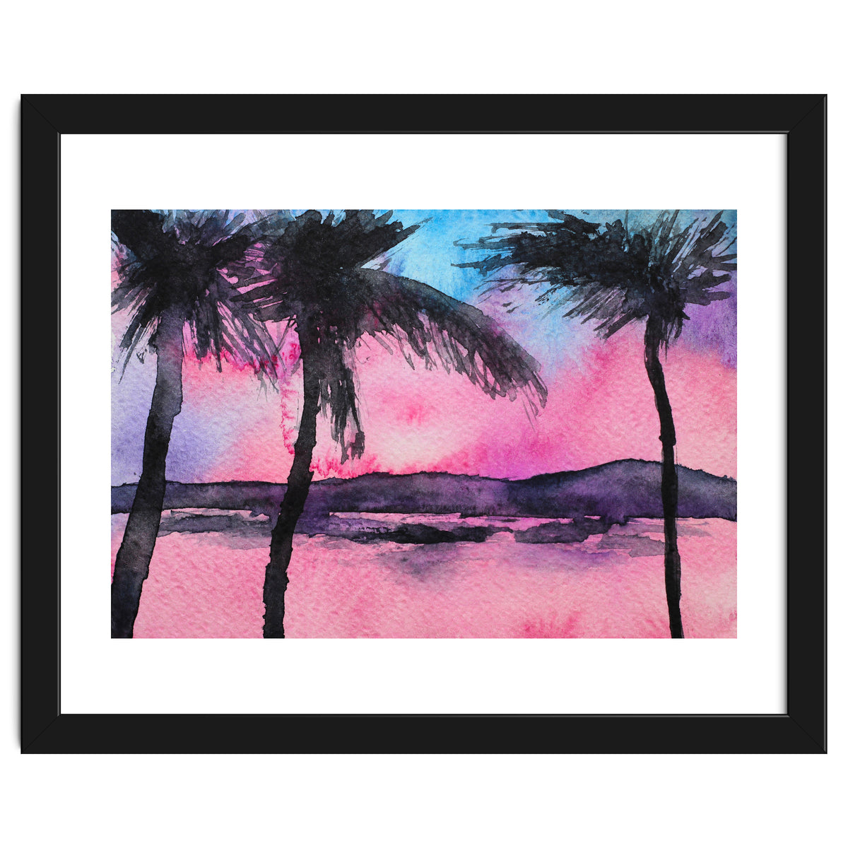 Tropical sunset || watercolor