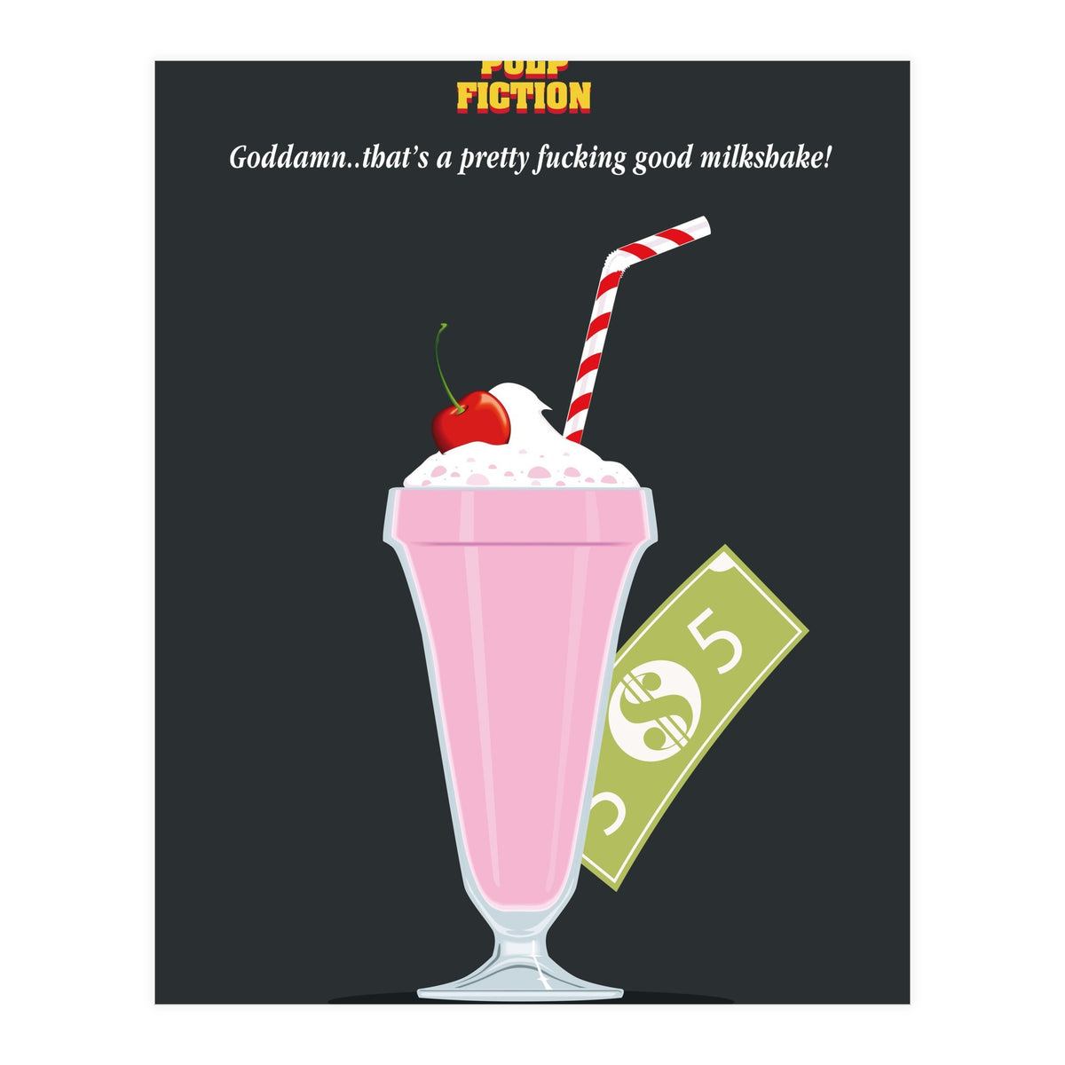 Mia Wallace Pulp Fiction movie poster (Print Only)