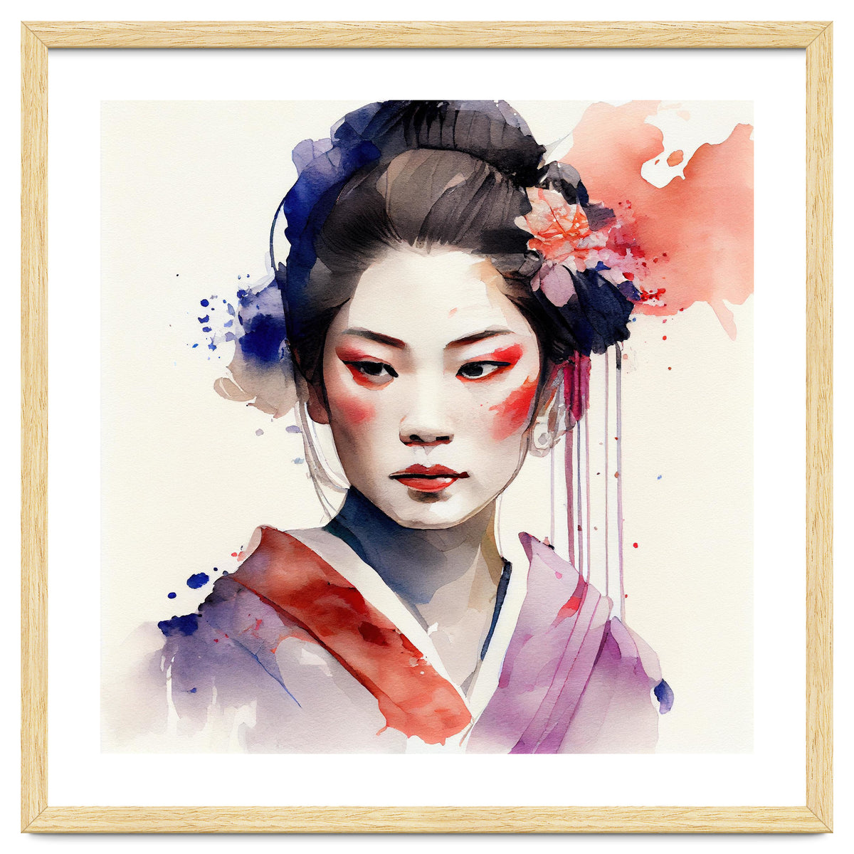 Watercolor Modern Geisha #3