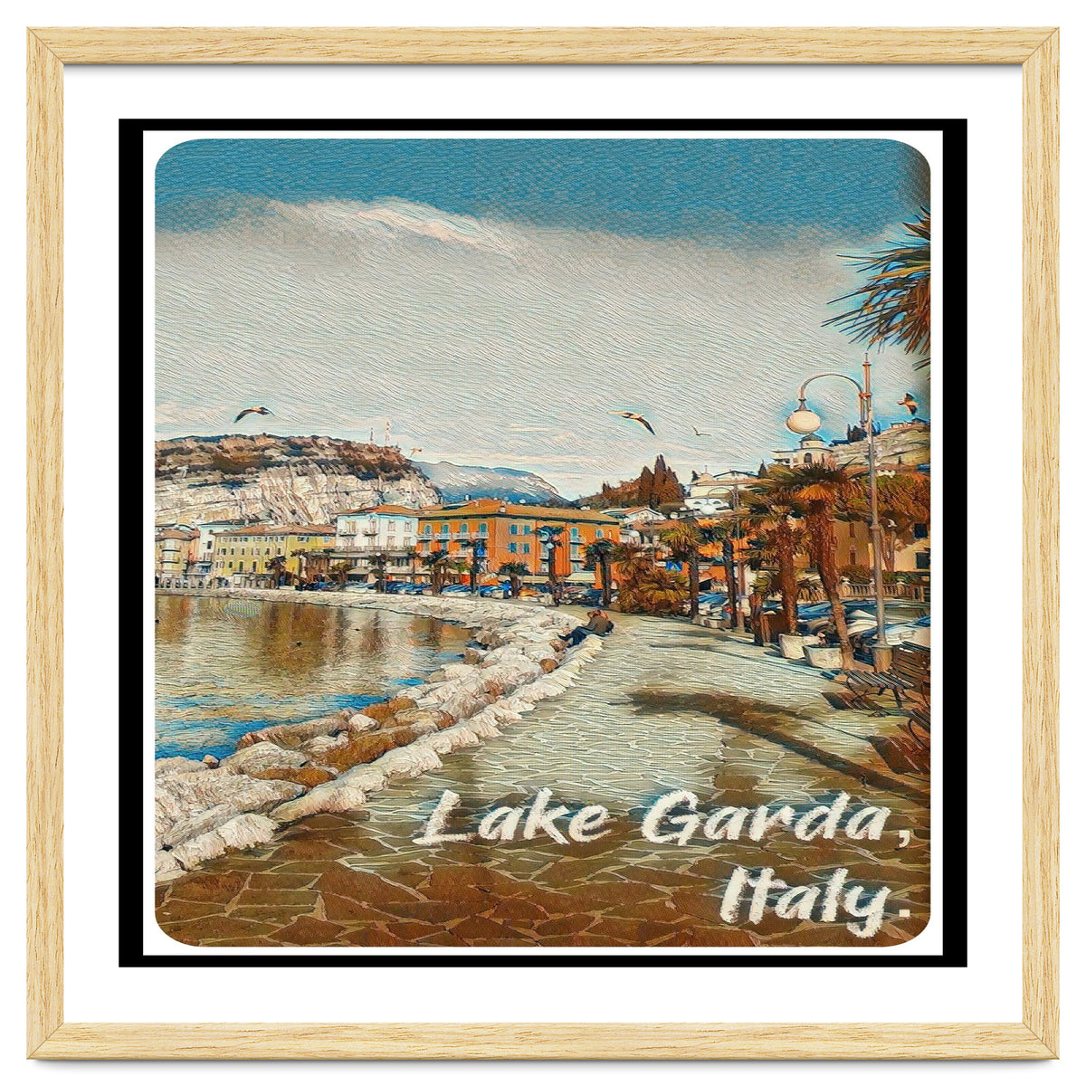 Birds And People On Lake Garda