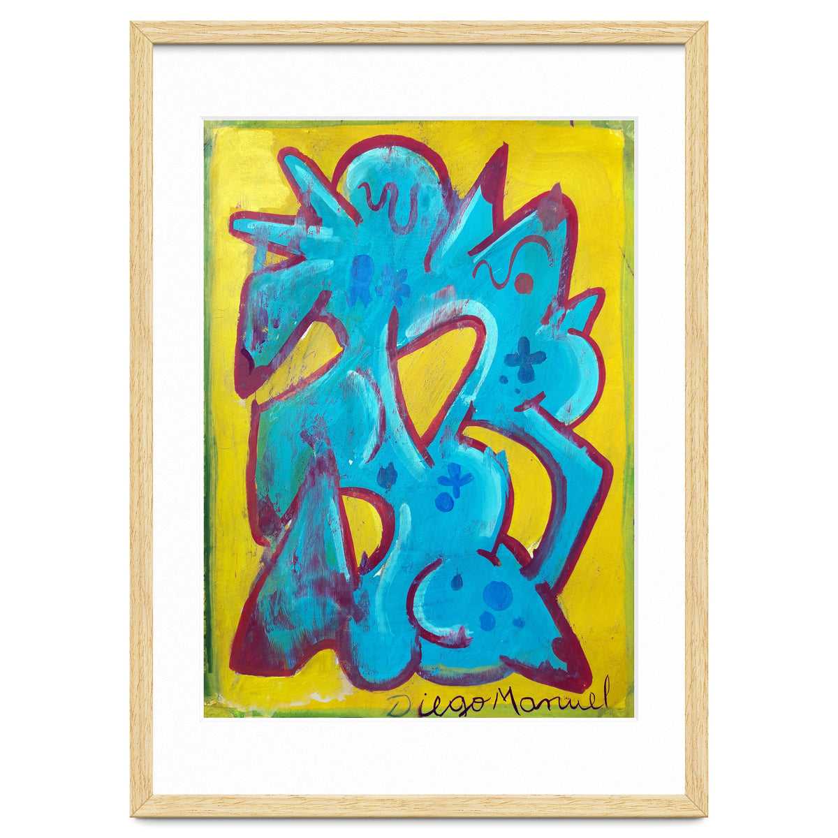 Forma Celeste Sobre Amarillo 4