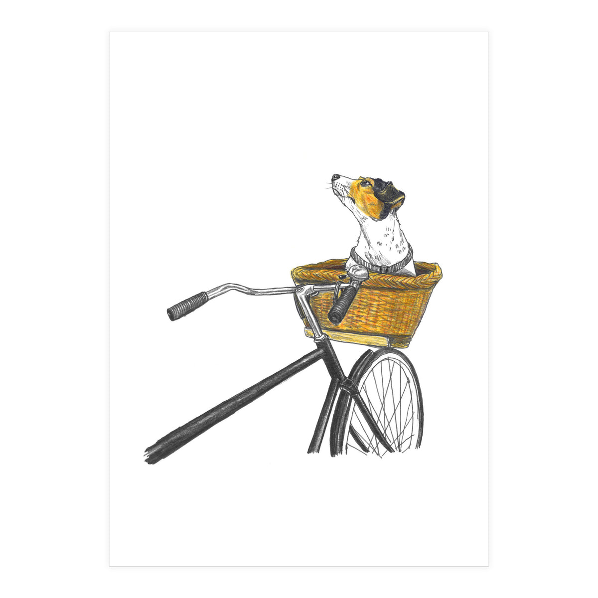 Dog In Basket (Print Only)