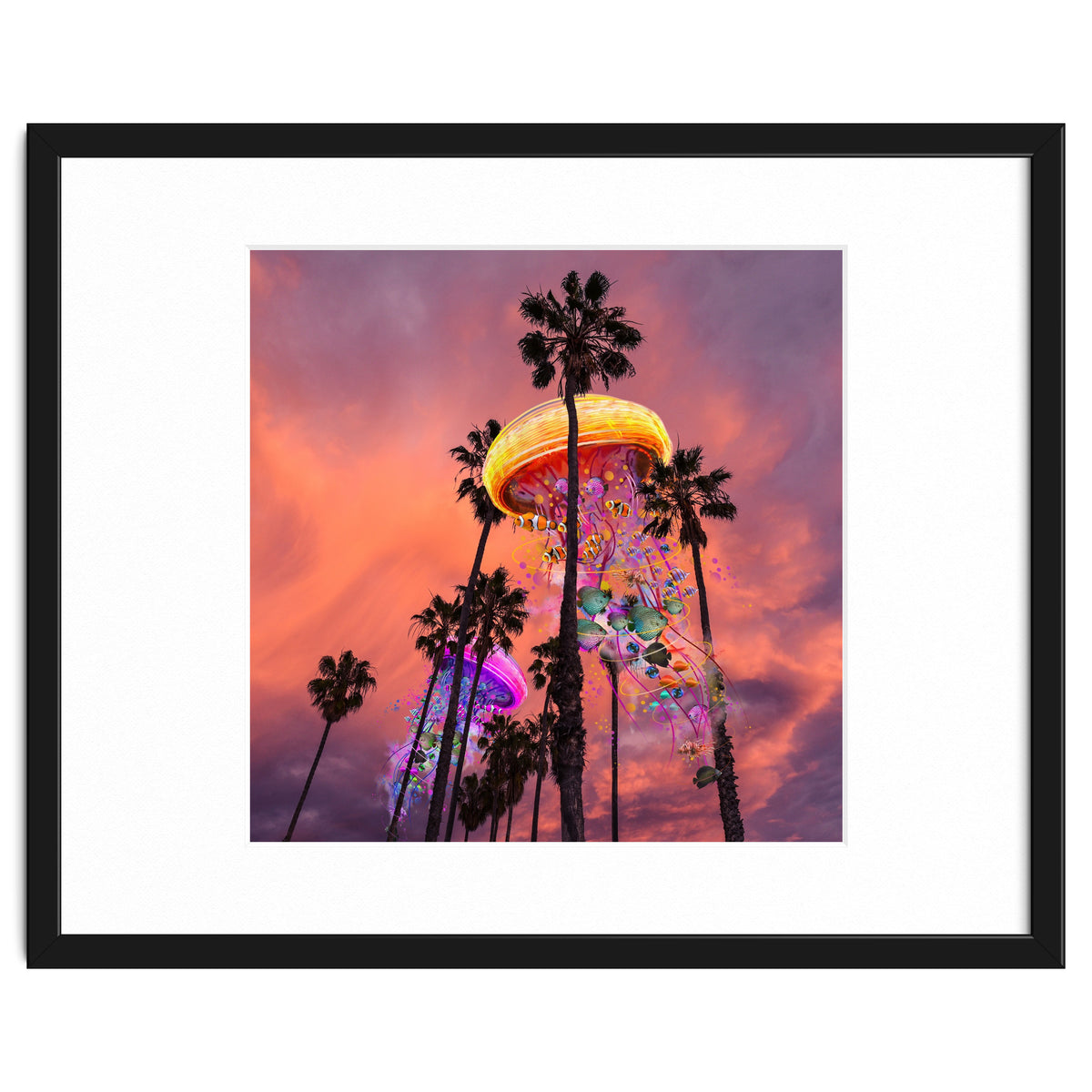 Electric Jellyfish in Palm Trees