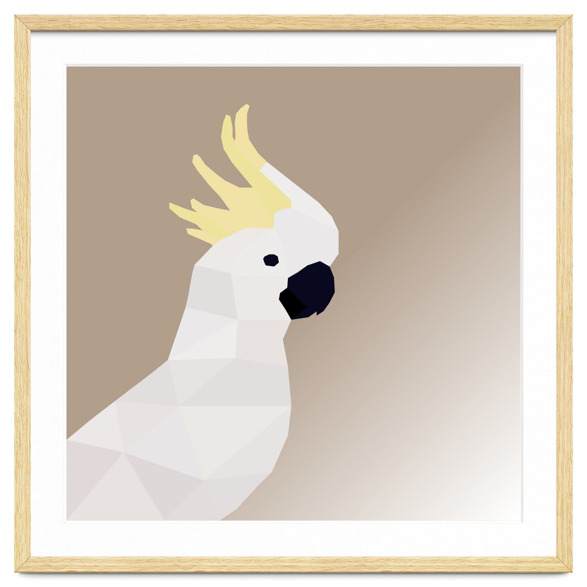 Cockatoo Bird Low Poly Art