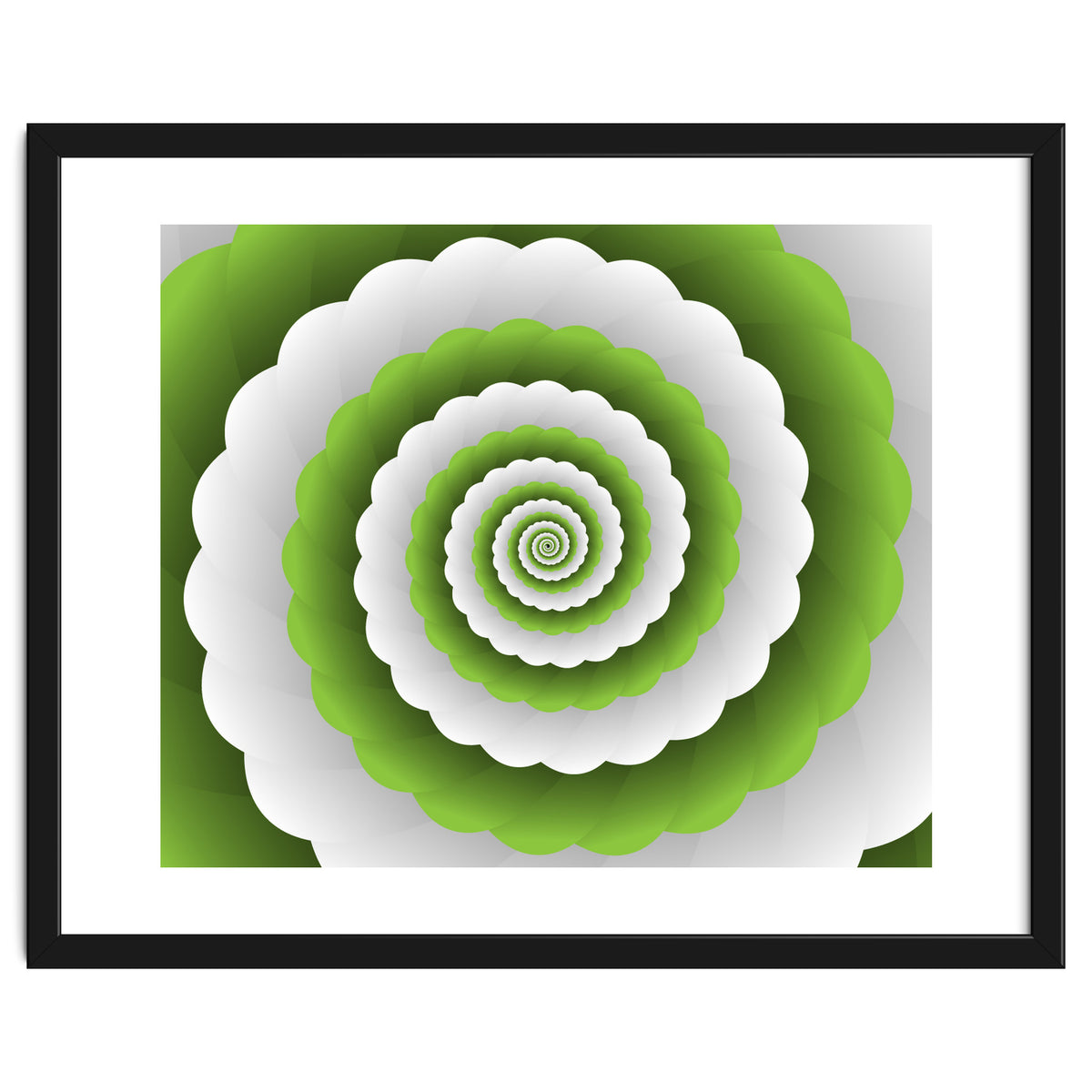 Green Modern Floral Interior Design Art