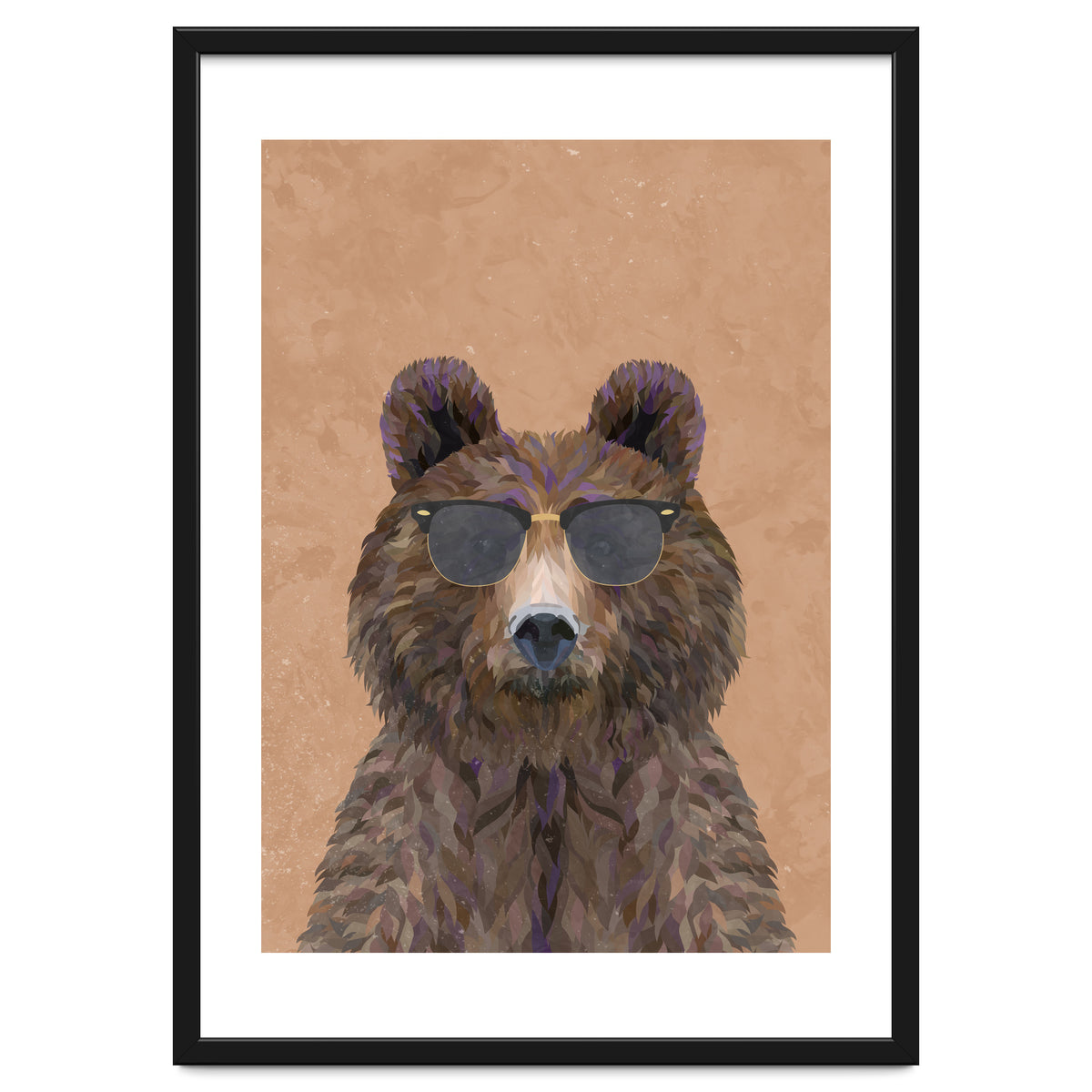 Cool Bear Wearing Sunglasses Portrait