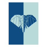 ELEPHANT IN BLUE ! POLYGON ART (Print Only) thumbnail