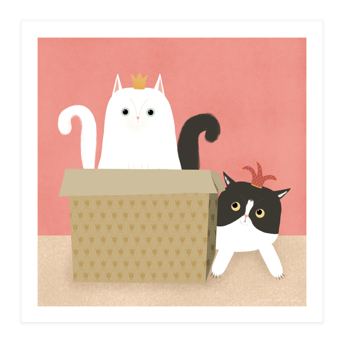 Cat 100: The queen and the jester (Print Only)